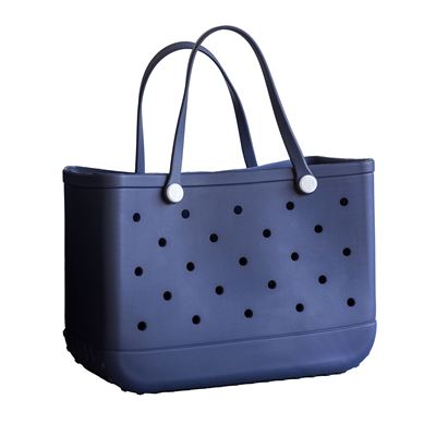 Large Rubber Beach Bag Navy