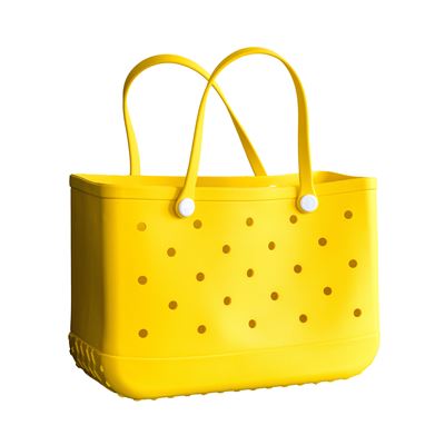 Large Rubber Beach Bag Yellow