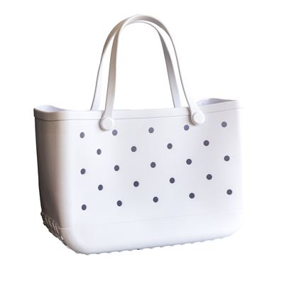 Large Rubber Beach Bag White