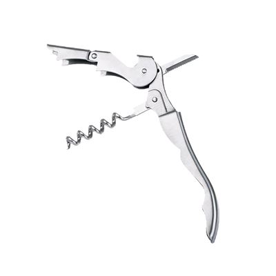 French-Style Stainless Steel Waiters Corkscrew