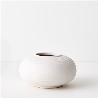 Karitte Vase 8cmh x 14cmd White