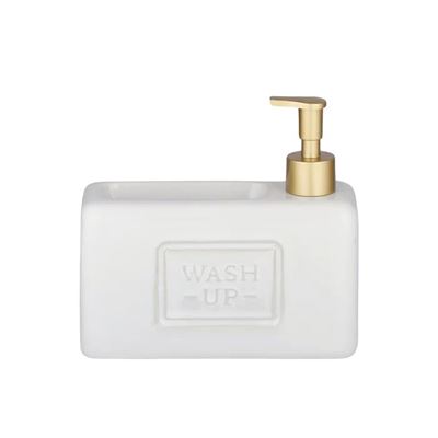 Wash Up Ceramic Dispenser 18x7x16cm White