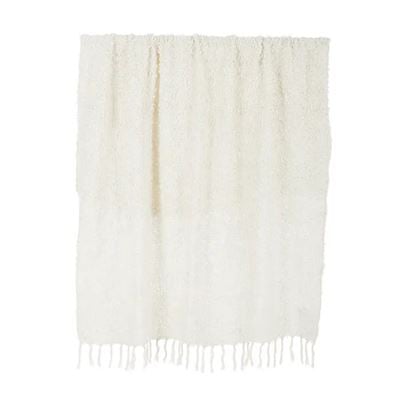 Burbuja Cotton Blend Throw 125x150cm Ivory