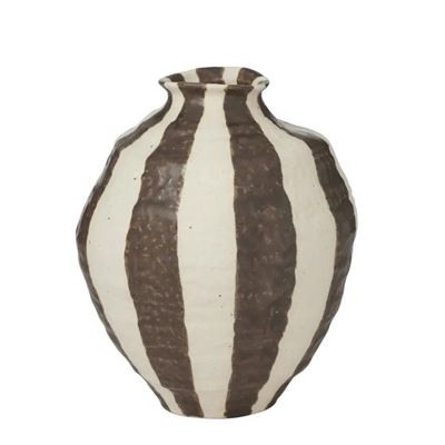 Rayas Ceramic Vase 18×20.5cm Cocoa