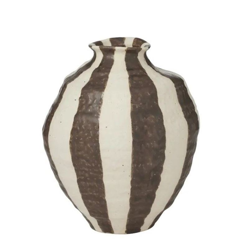 Rayas Ceramic Vase 18×20.5cm Cocoa