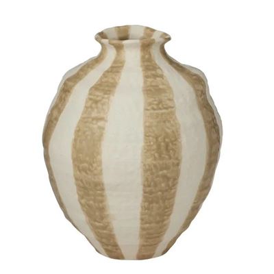 Rayas Ceramic Vase 26x30cm Taupe