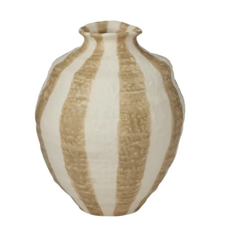 Rayas Ceramic Vase 26x30cm Taupe