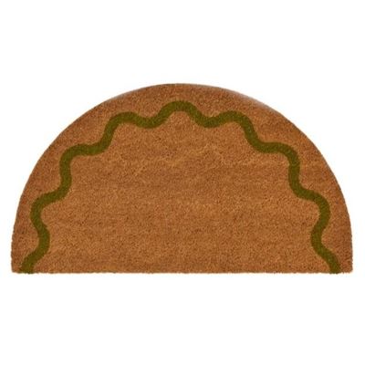 Luna PVC Back Coir Door Mat 50x80cm Olive