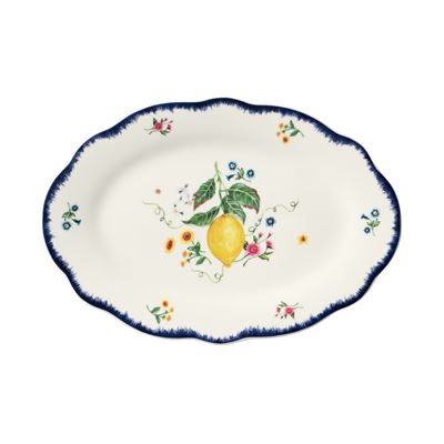 Frutta Scallop Oval Rim Platter 26x17cm
