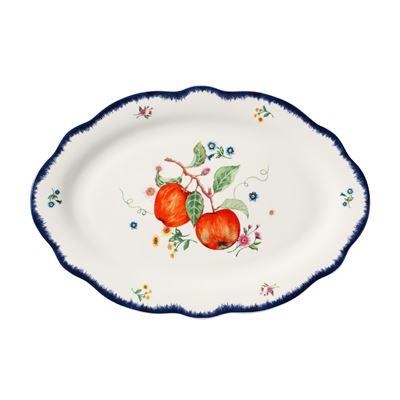 Frutta Scallop Oval Rim Platter 35x24cm